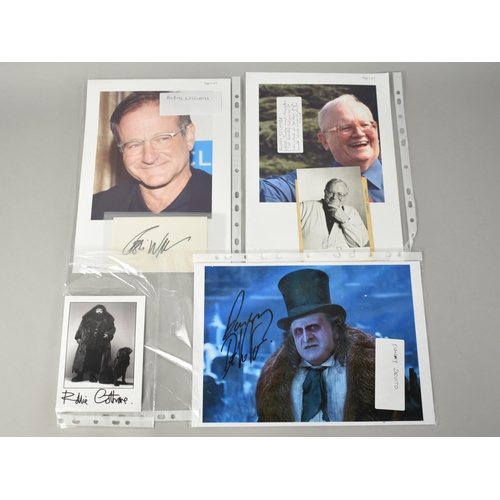 349 - A Collection of Signed Photographs and Autographs Relating to Actors to Comprise Robbie Coltrane, Da... 