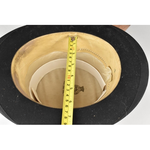 43 - A Late 19th/Early 20th Century Top Hat in Leather Case, Internal Measurements 20cms by 16cms, Case A... 