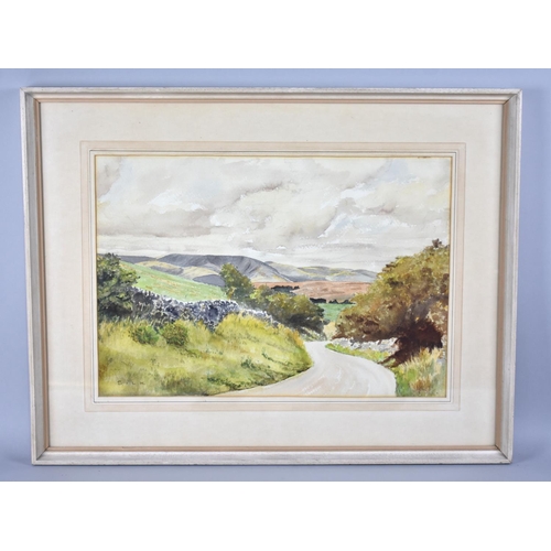 605 - A Framed Watercolour Depicting Rural Landscape, Signed Silk, 39x34cms