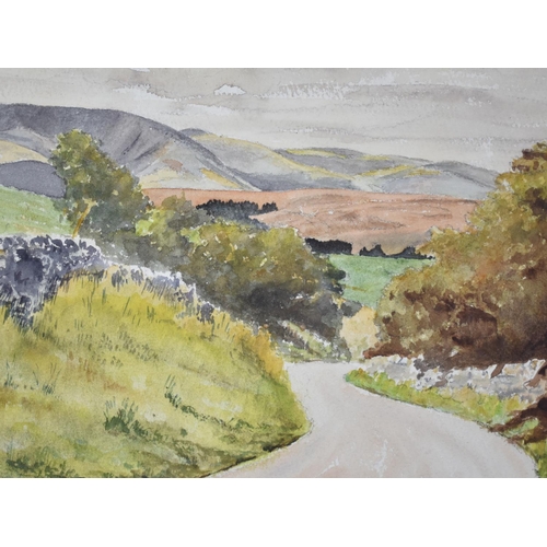 605 - A Framed Watercolour Depicting Rural Landscape, Signed Silk, 39x34cms