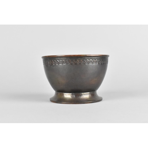 64 - A Patinated Bronze Cup, The Base Inscribed Lowe H.A K.10, 9.5cms Diameter and 6.5cms High