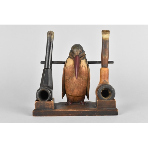 69 - An Early/Mid 20th Century Novelty Pipe Stand in the Manner of Dunhill with Standing Penguin having G... 