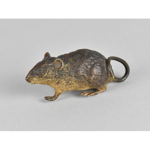9 - A Late 19th/Early 20th Century Austrian Cold Painted Bronze of a Harvest Mouse, Stamped to Belly