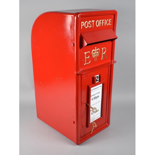 97 - A Reproduction Vintage Style Post Box with Keys, 58cms High, Plus VAT