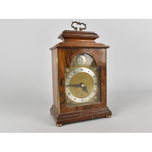 100 - A Mid 20th Century Burr Walnut Cased Carriage Style Mantel Clock by Elliot, 23cms High, Movement Req... 