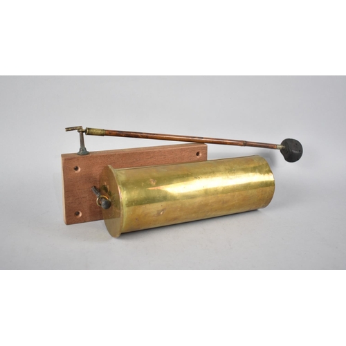 114 - A Wall Hanging Trench Art Dinner Gong Formed from a Brass Shell Base, Stamped AEG, Nov 1915, with Wo... 