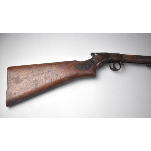 13 - A Vintage BSA Improved Model D .177 Underlever Air Rifle with Chequered Semi-Pistol Grip, Adjustable... 