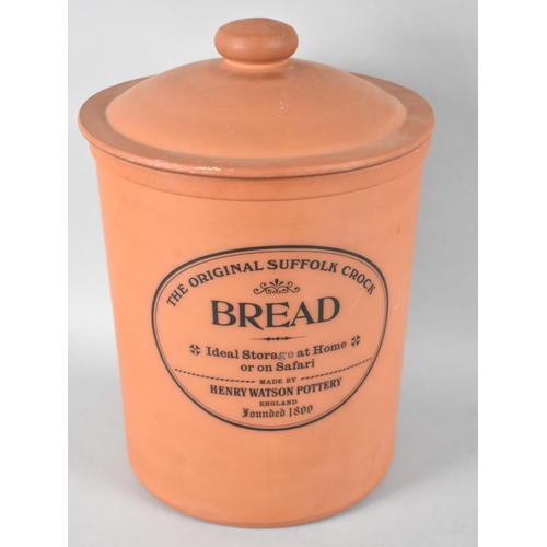 157 - A Contemporary Terracotta Suffolk Bread Crock by Henry Watson Pottery, 33cms High