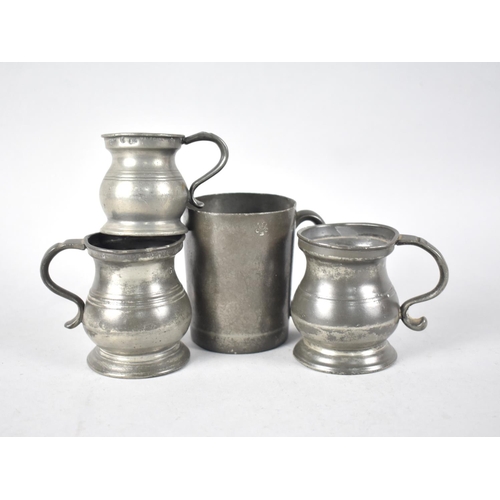 173 - A Collection of Various Pewter Measures, All Stamped