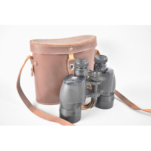 190 - A Pair of Leather Cased 7x42 Solaross Binoculars by Ross of London