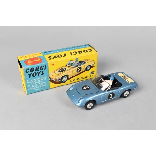 197 - A Boxed Corgi Toys Lotus Elan S2, No 318