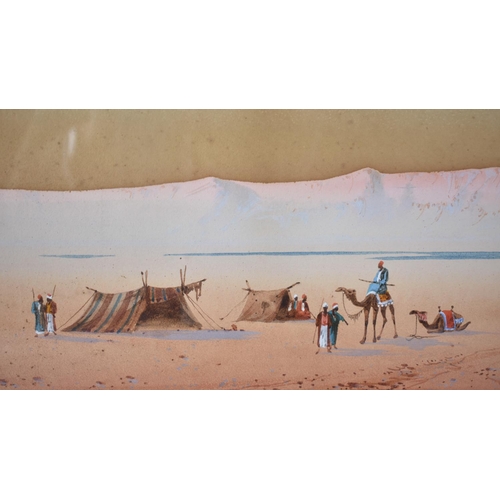 205 - An Oak Framed Watercolour by Henry Stanton Lynton (1886-1912 Active), Depicting Arabic Desert Scene,... 