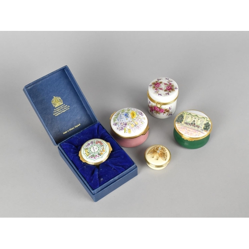 209 - A Collection of Five Various Enamelled Boxes to include Halcyon Days