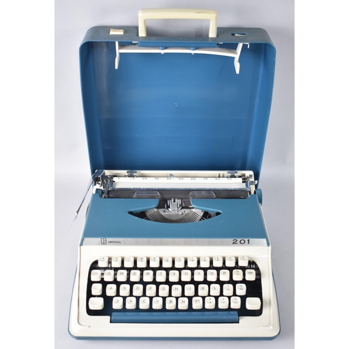 224 - A Vintage Cased Manual Imperial Typewriter No 201