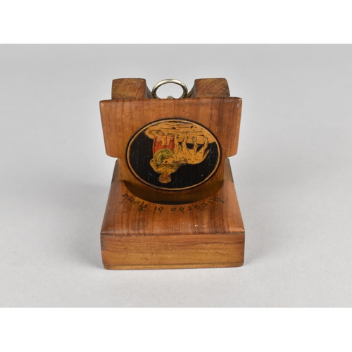 24 - An Italian Inlaid Pocket Watch Case, Sorrento c.1920, Inscribed 'Ricordo Di Roma' and Containing a S... 