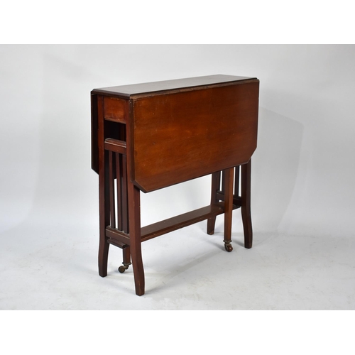 261 - An Edwardian Mahogany Sutherland Drop Leaf Table, 60cms Long