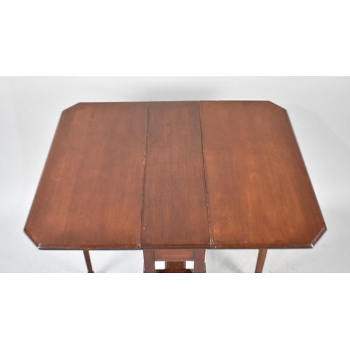 261 - An Edwardian Mahogany Sutherland Drop Leaf Table, 60cms Long