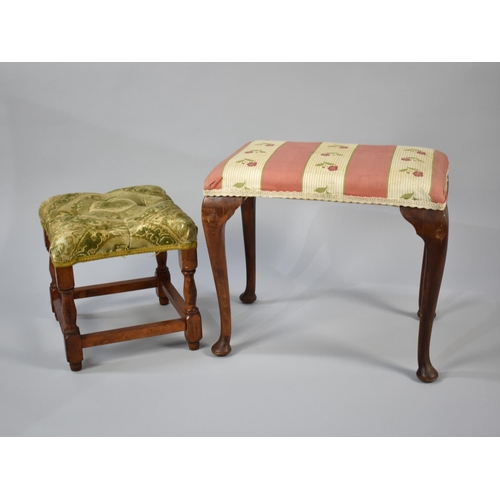 262 - Two Mid 20th Century Upholstered Stools