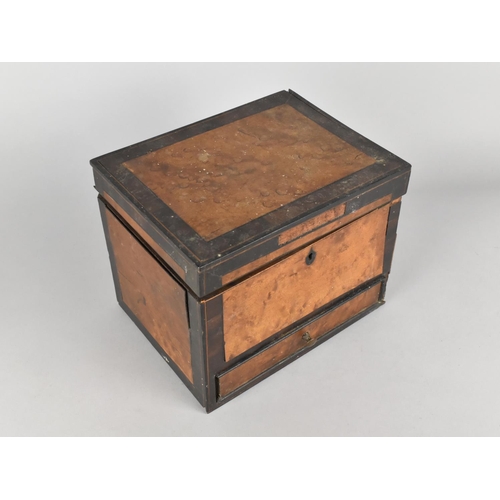 3 - A 19th Century Burr Walnut and Rosewood Ladies Workbox, Hinged Lid to Interior with Removable Tray a... 