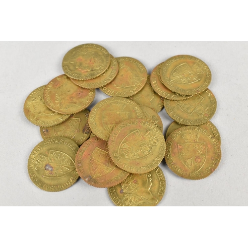 320 - Twenty Brass Guinea Gambling Tokens by Fattorini