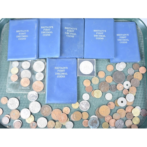 323 - A Collection of Various Copper and Plated Coinage, British First Decimal Coins etc