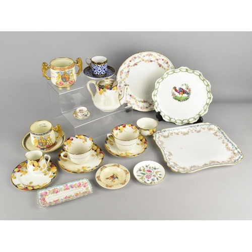 340 - A Collection of Ceramics to Comprise Derby Lily Coffee Can and Saucer, Royal Doulton Tea for Two, Pl... 