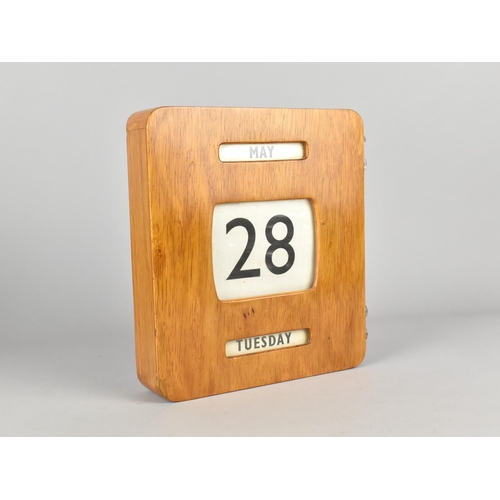 36 - A Mid 20th Century Perpetual Wall Hanging Calendar, 19cms Wide and 21cms High