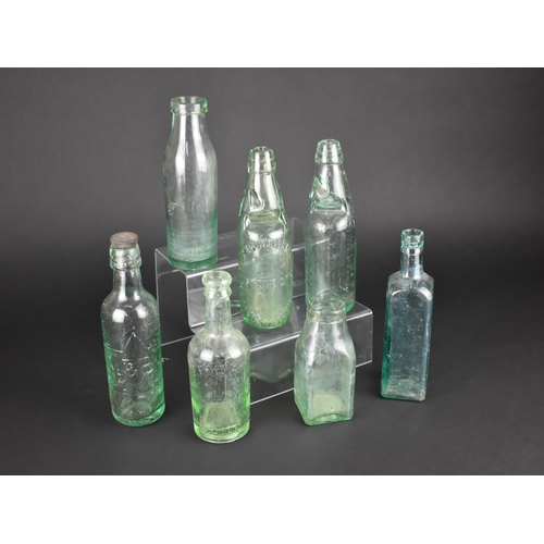 365 - A Collection of Various Vintage Glass Bottles to Include Marble Stop Examples etc