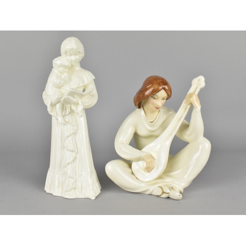 380 - A Royal Doulton Figure, Lyric HN2757 and a Royal Worcester Figure, Once Upon a Time