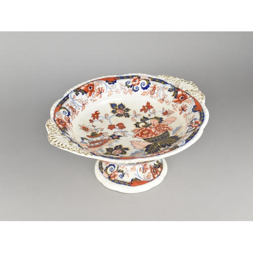 395 - A Late 19th Century English Stone China Amherst Japan Pedestal Dish, 32cm x 14cm high