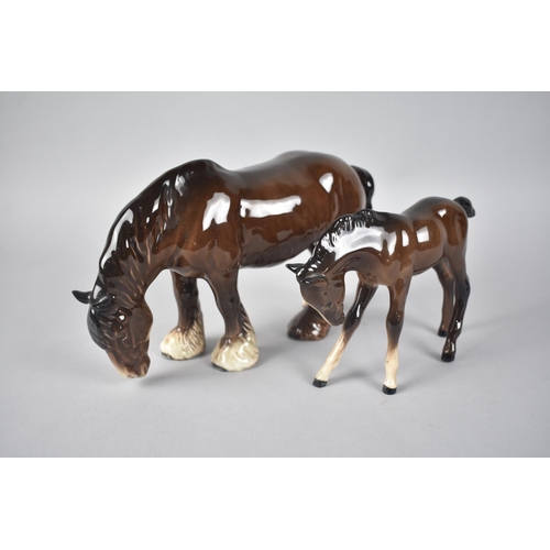 403 - A Beswick Shire Together with a Beswick Foal