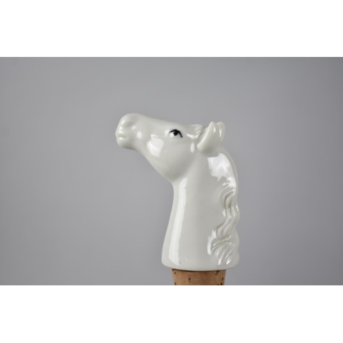 408 - Two Beswick Horse Plaques, no. 1382 Together with Two White Horse Ceramic Pourers