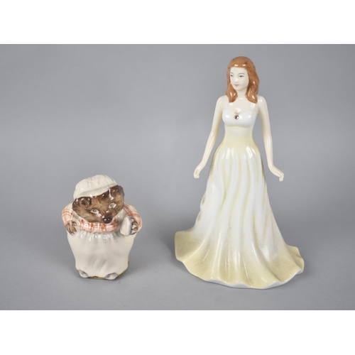 409 - A Royal Albert Miss Tiggy Winkle Together with a Royal Doulton Figure, Pearl