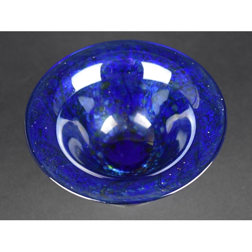 431 - An Isle of Wight Iridescent Footed Bowl, New Bon Bon Allsorts Pattern, 14cm Diameter