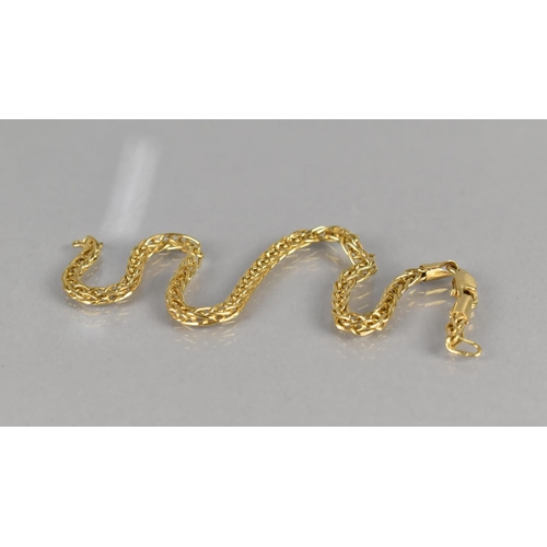 454 - An 18ct Gold Foxtail Link Bracelet (AF), 4.2gms