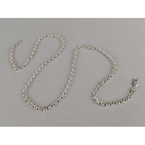 470 - A Silver Belcher Chain, 60cms Long