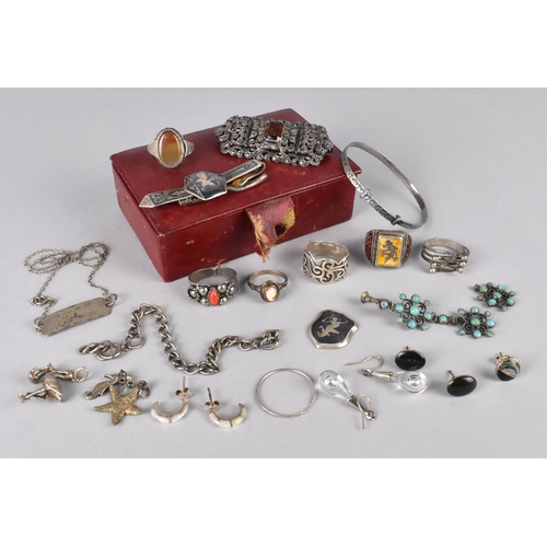 483 - A Collection of Various Silver and White Metal Items to include Siam Silver, Israeli Silver, Art Dec... 