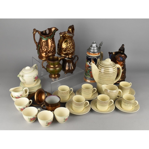 508 - A Collection of Various Ceramics to Comprise Susie Cooper Coffee Set, Lustre Jugs etc (Various Condi... 