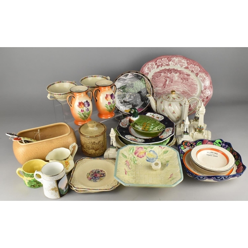 510 - A Collection of Various Ceramics to Comprise Meat Plate, Losol Ware Dish, Crested Items, Plates etc