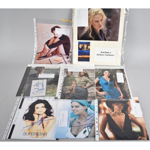 527 - A Collection of Various Autographs and Signed Photographs to comprise Kate Moss, Claudia Cardinale, ... 