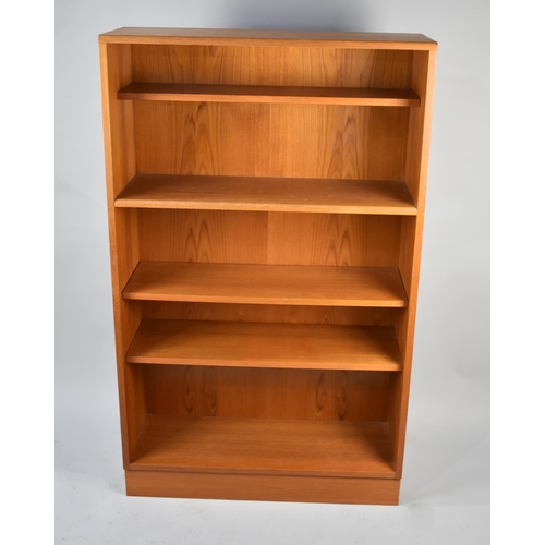 542 - A Late 20th Century Four Shelf Open Bookcase, 81cms Wide