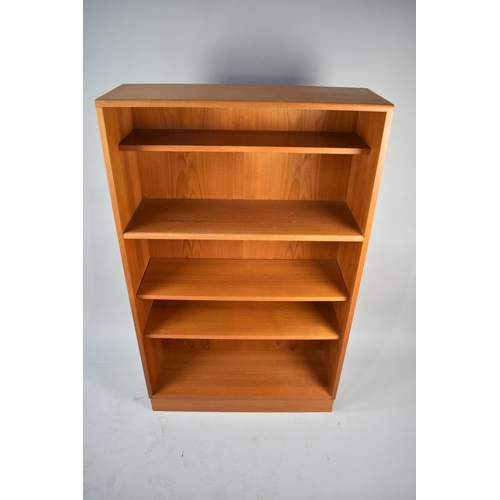 542 - A Late 20th Century Four Shelf Open Bookcase, 81cms Wide