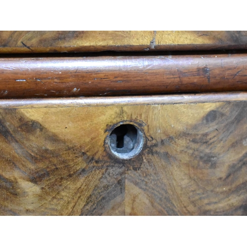 543 - A Victorian Scottish Mahogany Bow Fronted Chest of Two Short and Three Long Drawers, Secret Drawer O... 