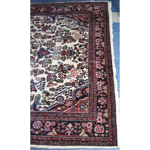 550 - A Hand Made Persian Mehraban Carpet, 374x280cms