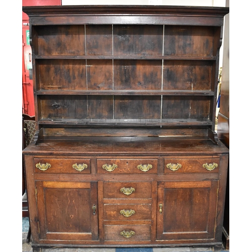 553 - A 19th Century Oak Dresser with Three Top Drawers, Three Centre Drawers Flanked by Cupboards and Thr... 