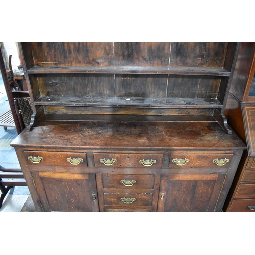 553 - A 19th Century Oak Dresser with Three Top Drawers, Three Centre Drawers Flanked by Cupboards and Thr... 