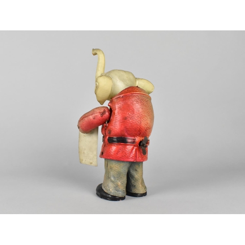 97 - A C.1930's Kuramochi & Co Japanese Celluloid Clockwork Circus Elephant Figure with 'Welcome! See Our... 