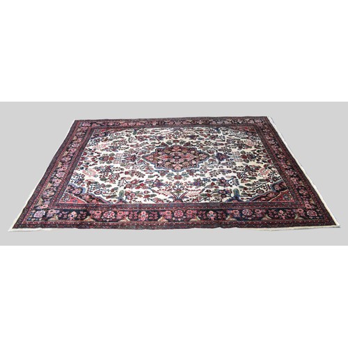 550 - A Hand Made Persian Mehraban Carpet, 374x280cms