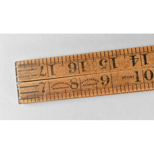 197 - A Collection of Vintage Roller Rulers, Folding Ruler, Brass Drawing Ruler etc