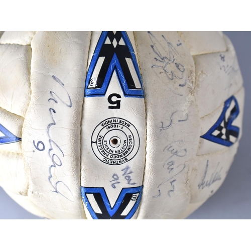 225 - A Mexico 1986 Football Signed by the England Players and Manager Together with a Signed Football Mit... 